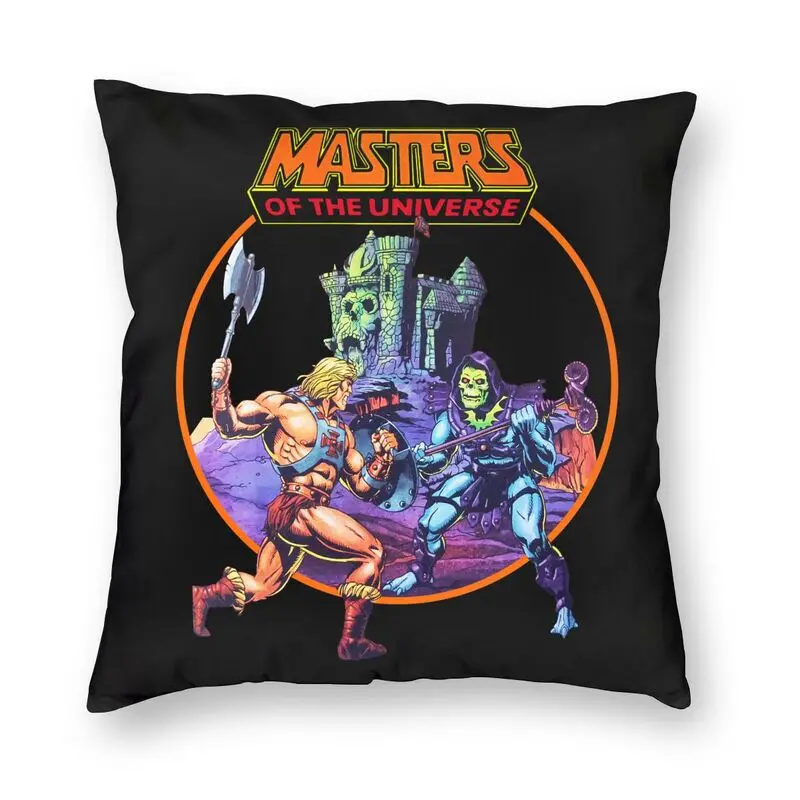 Retro He-Man The Masters Of The Universe Cushion Cover Skeletor She-Ra Beast Floor Pillow Case for Sofa Pillowcase Home Decor