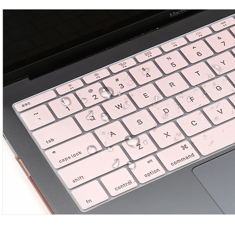 Casing Kulit Pelindung Penutup Keyboard Silikon US Enter Bahasa Inggris 8 Warna Candy untuk Laptop Apple Macbook Air 13 15 A1466 A1278 A1398