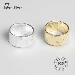 Real 925 sterling silver finger rings for women Trendy fine Jewelry open Adjustable Antique Rings Anillos gold color