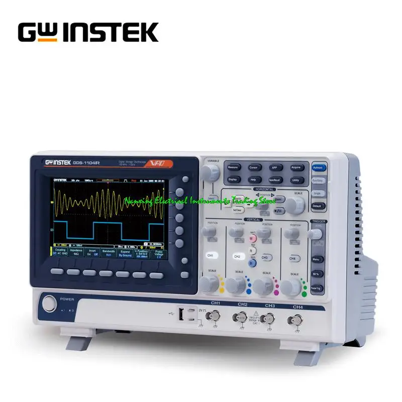 2/4 CHANNEL DIGITAL STORAGE OSCILLOSCOPE GDS-1102R/GDS-1104R 100MHz bandwidth, 4 channels lGSa/s maximum real-time sampling rate