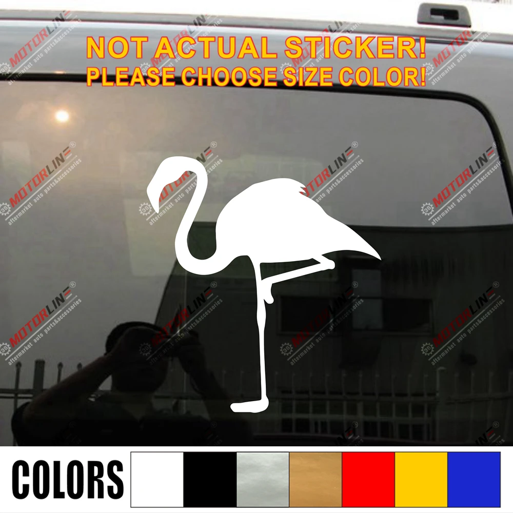 Flamingo pick size color Decal Sticker Car Vinyl die cut pink size and color