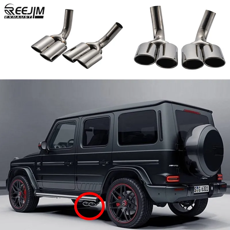 Końcówka rury wydechowej ze stali nierdzewnej dla 07-15 mercedes-benz G500 G55 W463 zaktualizowana do G63 G65 AMG