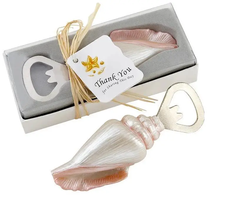 

100pcs Conch Bottle Openers Favors Gift for Guest Beach Series Wedding Sea Shell Bottle Opener Accessories SN88
