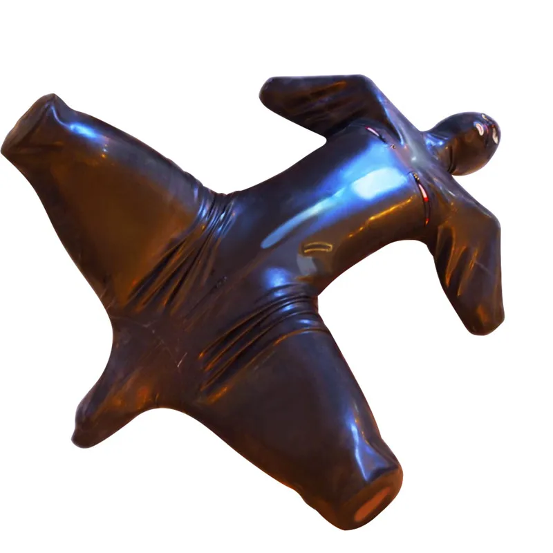 

Men's Sexy Faux Leather Mask Full Bodysuit Erotic Sexi Lingerie Body Bondage Tight Catsuit Fetish Night Club Gay Wear Costumes