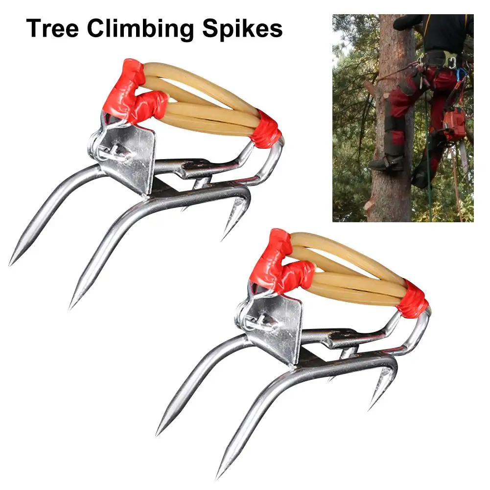 Garden Stainless Steel Claw Tree Climbing Spikes Hard Climbing Tool Fruit Picking Outdoor Survial Tools Hiking Camping Green 4