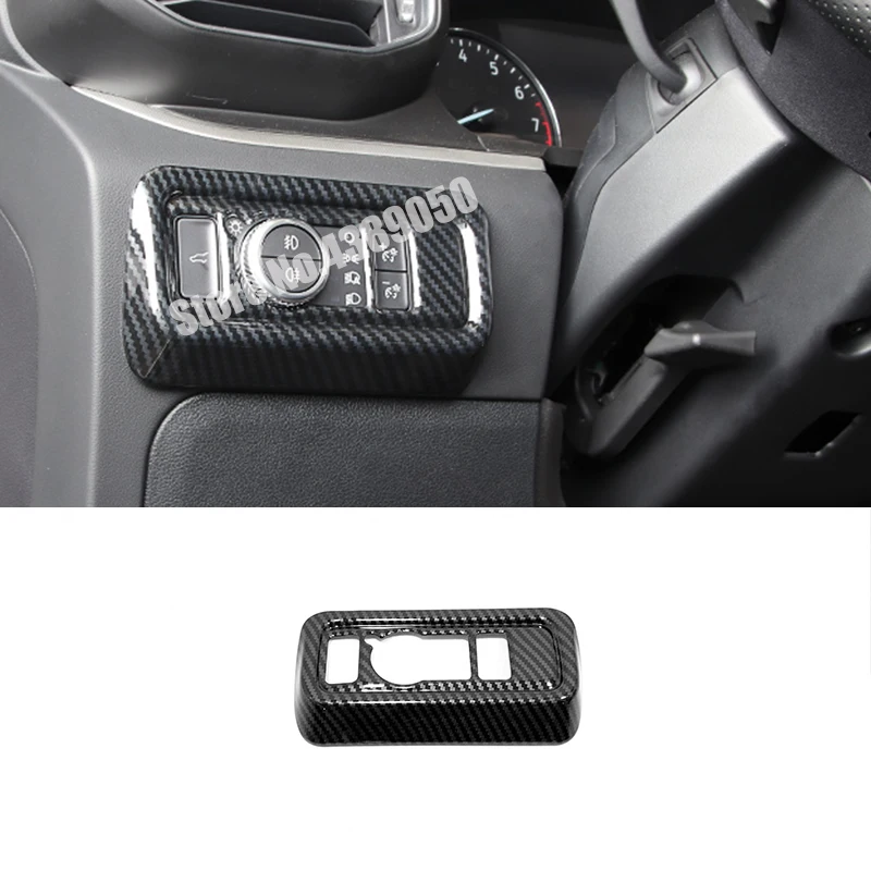 For Ford Explorer 2020 2021 LHD Interior Accessories ABS Carbon fiber Headlight switch Glass switch Steering wheel Inner armrest