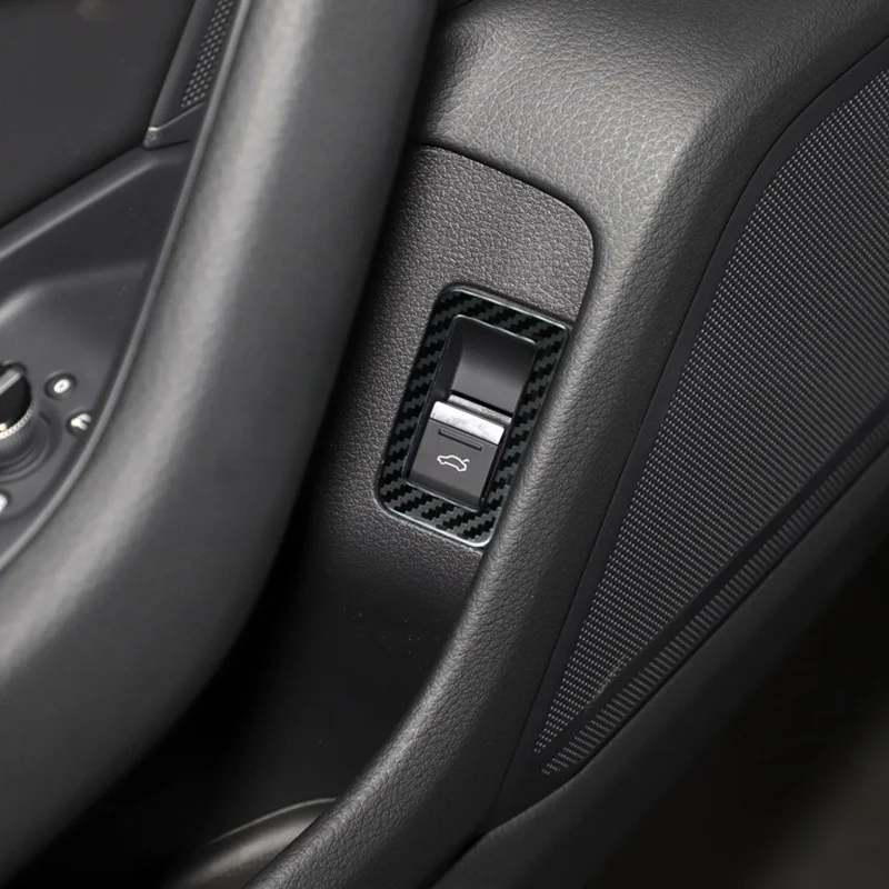 Car Front Door Trunk Switch Button Frame Decoration Cover Trim Strips For Audi A6 C8 2019-2021 Interior Automotive Accessories