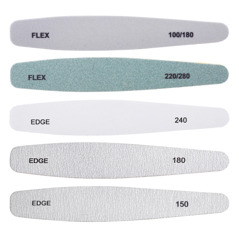 6 Pcs/lot Sandpaper Nail File 100/180 Double Side Sanding Buffer Block Nailfile Gel Nail Files Grinding Polishing Manicure Tools