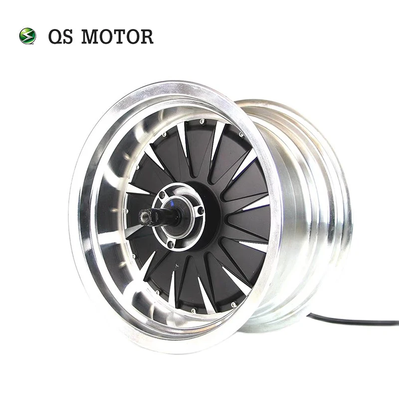 QSMOTOR QS260 12x7.5inch 1500W V1.12 48-72V 55KPH BLDC In-Wheel Hub Motor for Electric Motorcycle or Citycoco