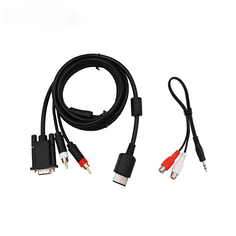 VGA Adapter for SEGA DC DreamCast to VGA monitor and RCA Audio + 3.5mm to 2-Male RCA Adapter gaming accessories images - 6