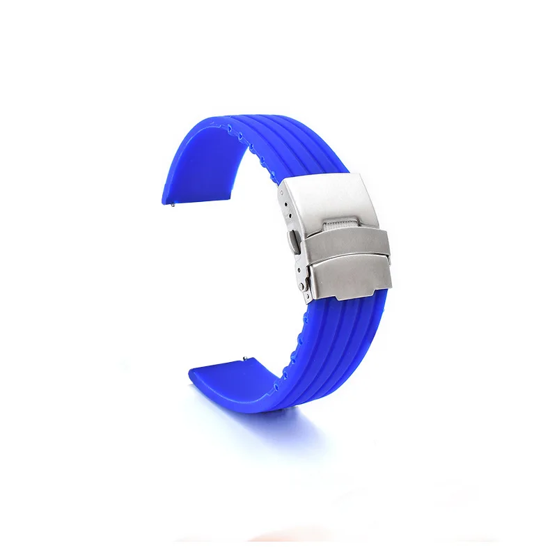 18mm 20mm 22mm 24mm Quick Release Korn Silikon Uhrenarmband für Universal Uhrenarmband Sport Wasserdichtes Gummi-Uhrenarmband – Detail 10