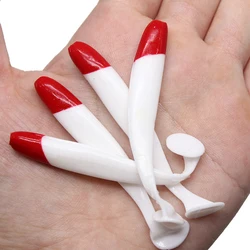1pcs/lot Long Tail Wobbler Fish soft bait 6cm/7cm silicone Fishing Lures 3D Eye Abdominal With Hook slot Soft baits Bass Tackle