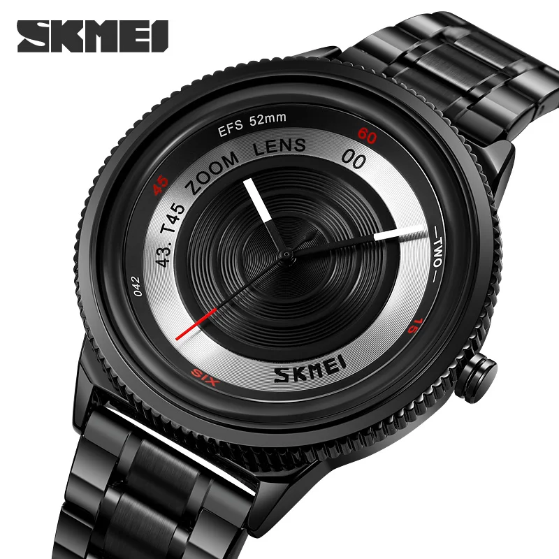 SKMEI New Design Quartz Watch Creative Three Dimensional Quartz Movement Clock Waterproof Shockproof Men Watch Relogio Masculino