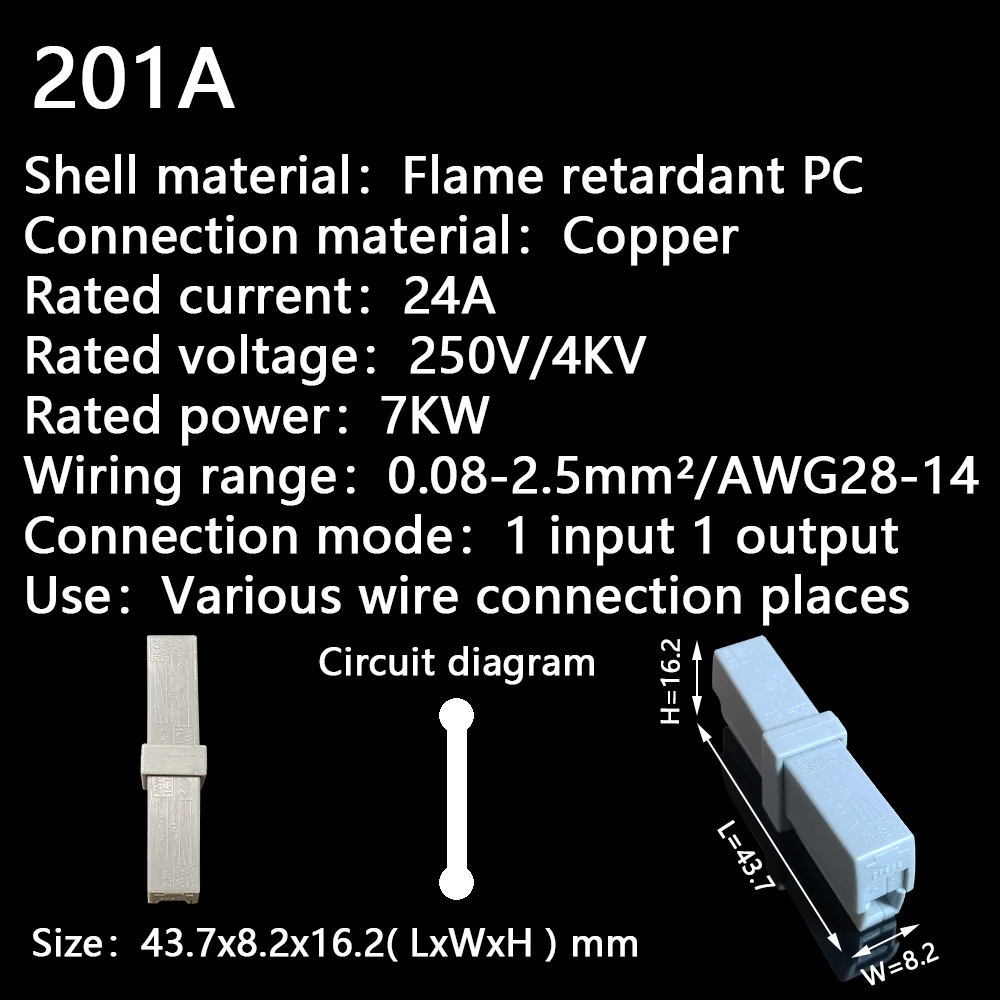 Mini Snelle Wire Cable Connectors Universele Compact Dirigent Lente Splicing Bedrading Connector Push-In Terminal Blok 101A