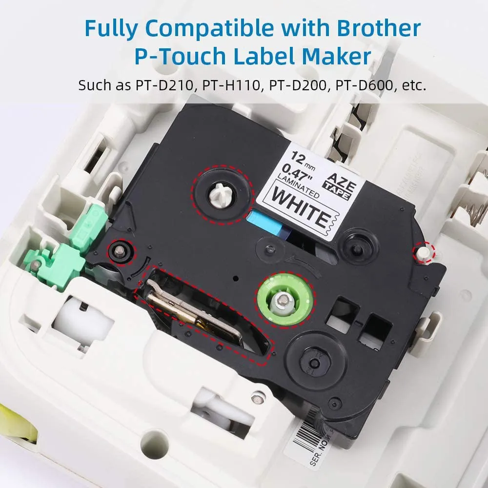 Unistar TZe-231 TZe-221 Label Tape Compatible With Brother PT Label Printer Ribbons tze-231 TZe-221 TZe-251 Label Maker Printer