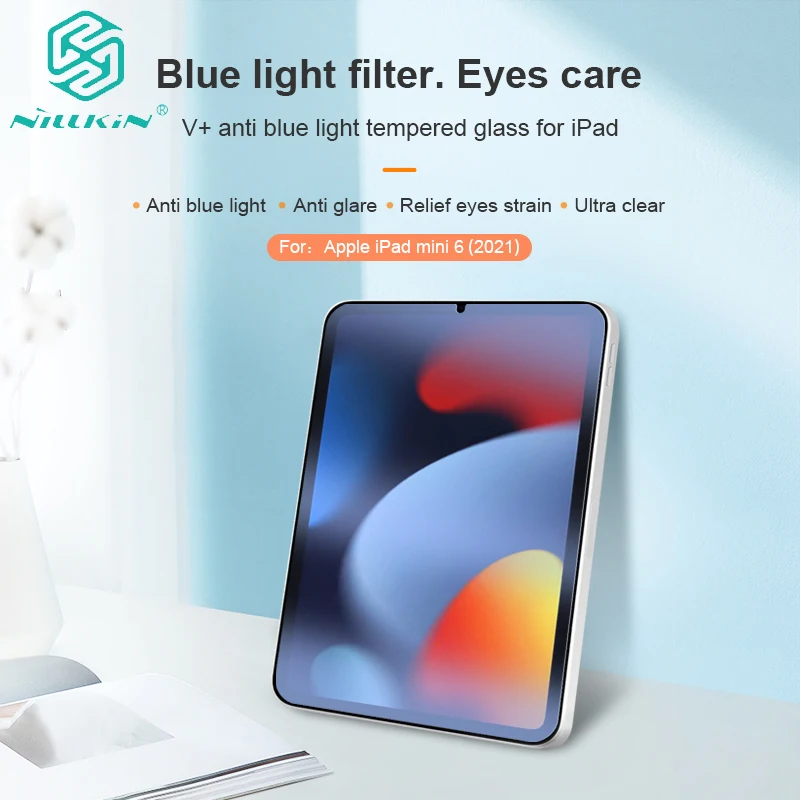 For iPad Mini 6 Tempered Glass V+ Anti Blue Light Tempered Glass Front Screen Protector Film for iPad Mini 6 8.3 NILLKIN Glass