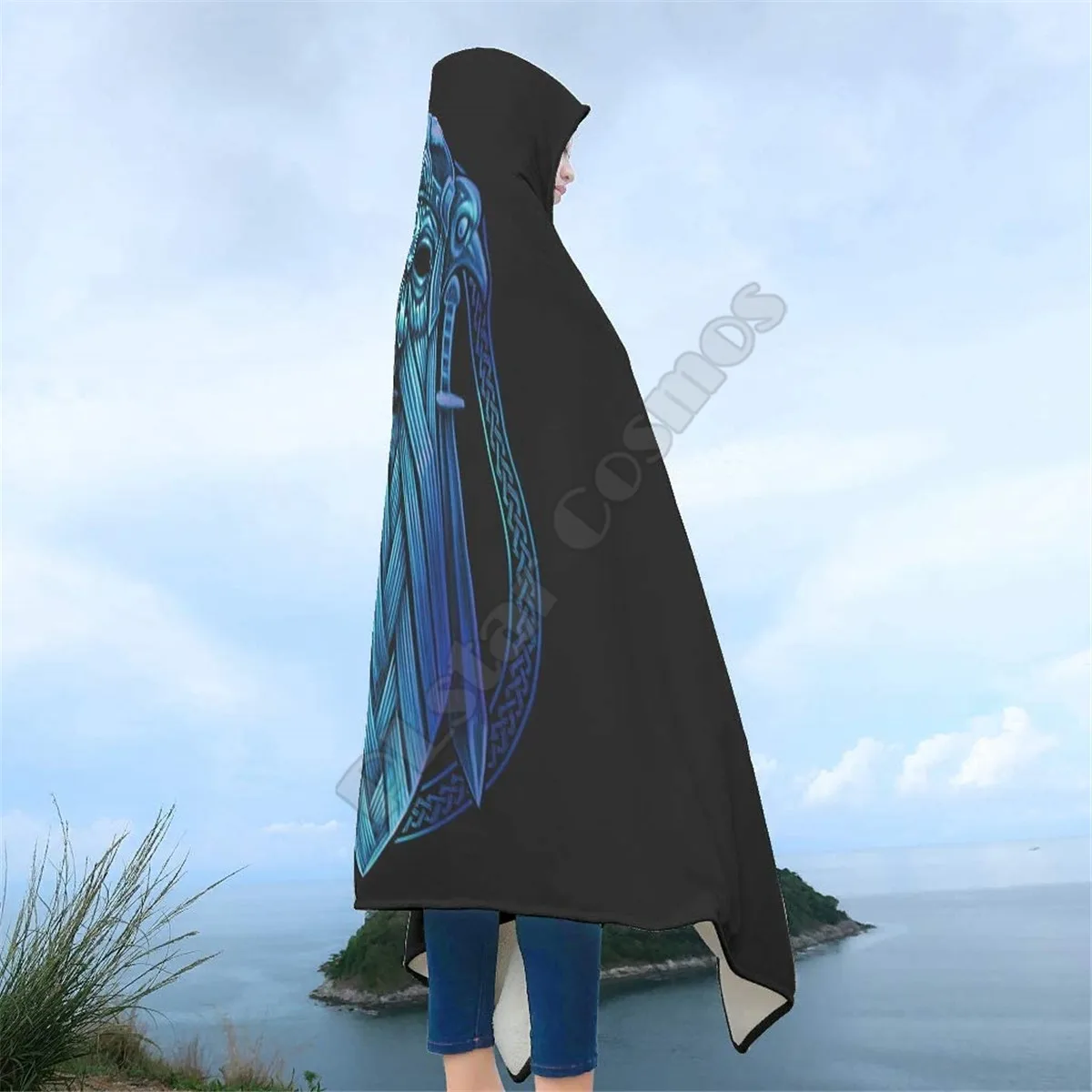 Viking Tattoo Breathable Hooded Blanket 3D Printed Wearable Blanket Adults kids Blanket blanket throw blanket Drop Shipping 05