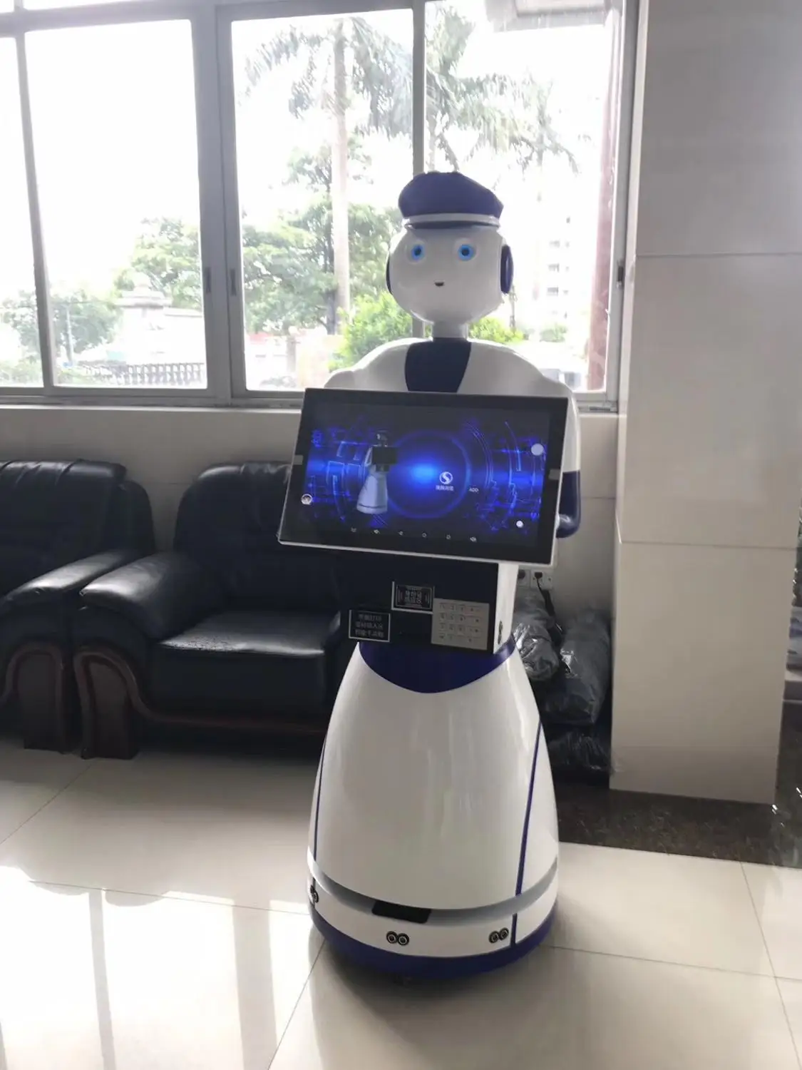 SDK WIFI 4G visitors mamagement system smart Humanoid security check Robot