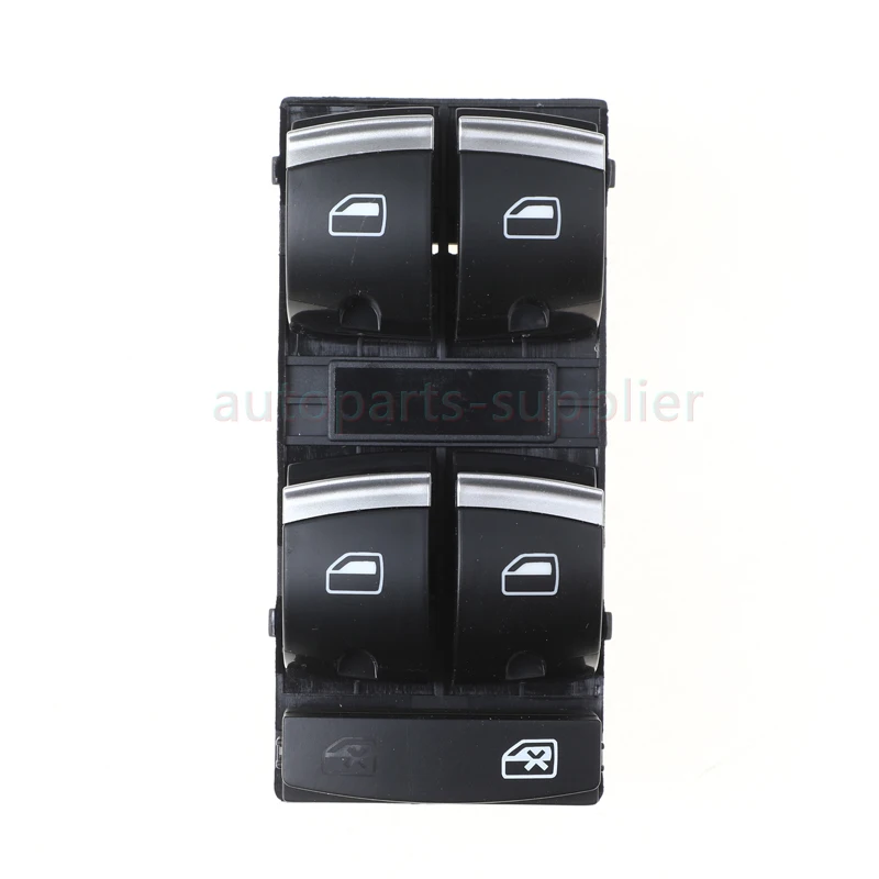 4F0959851H Chrome Master Window Switch Control Button For Audi A3 8P A6 S6 RS6 C6 Q7 2004 2005 2006 2007 2008 2009 2010 2011