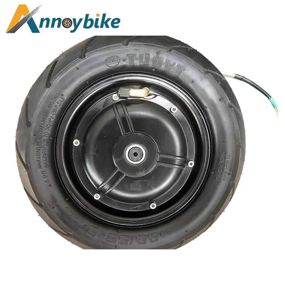 10 inch Single Shaft Vacuum Tire Karting Motor 48v 350w 500w 600w 800w 1000w High Power Wide Tire Brushless Hub Motor Wide Tyre