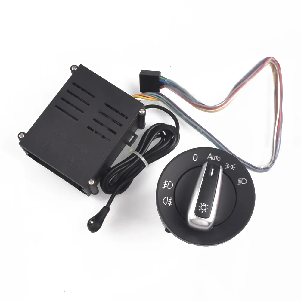 Car Chrome Light Switch Auto lamp Sensor Light For VW Polo 9N 9N3  Passat B5.5  Transpoter Sharan 1C0941531 /3BD+ AUTO Headlight