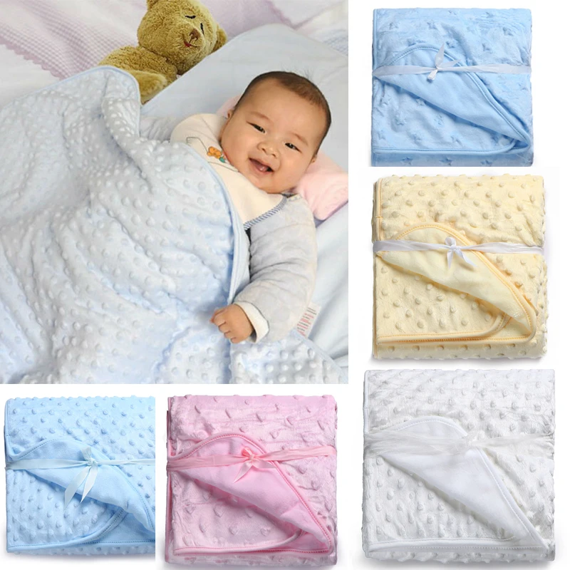 

2022 New winter baby blankets Fleece newborn baby sleeping blanket Factory Sales 75*100cm Bedding Swaddle Wrap Towel Bath