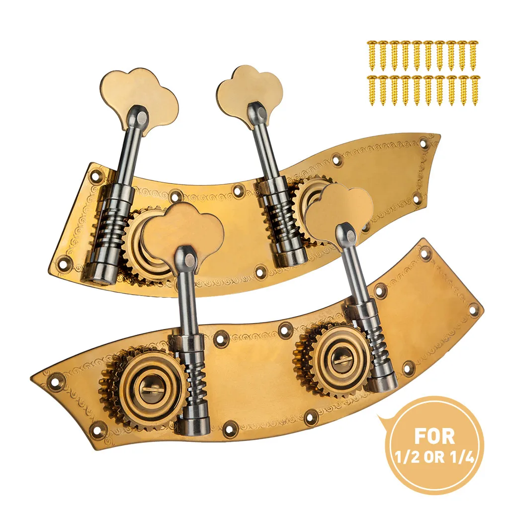 

1/2 1/4 Upright Bass Dual Tuner Machine Bass Pegs 1/2 1/4 Double Bass Tuning Pegs Head Winder Pegs SET