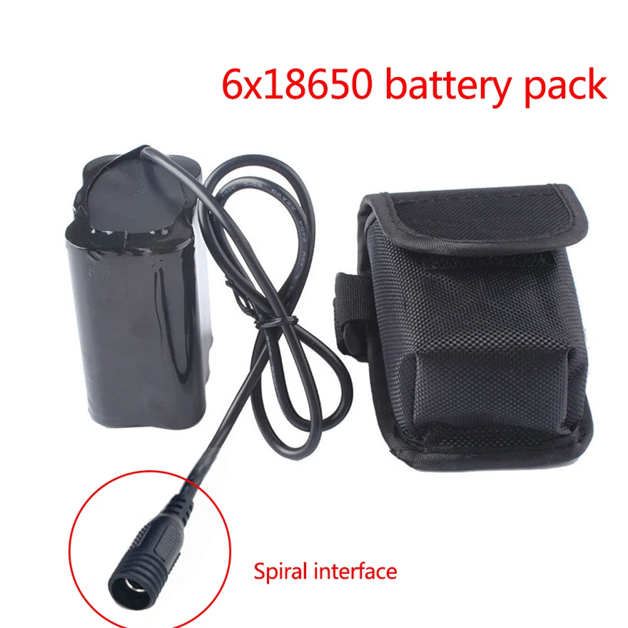 

Bicycle Bike Light 8.4V 9800mah 18650 Battery Pack 6x 18650 Rechargeable Li-ion Battery for SolarStorm X2 X3 U2 T6 Headlight