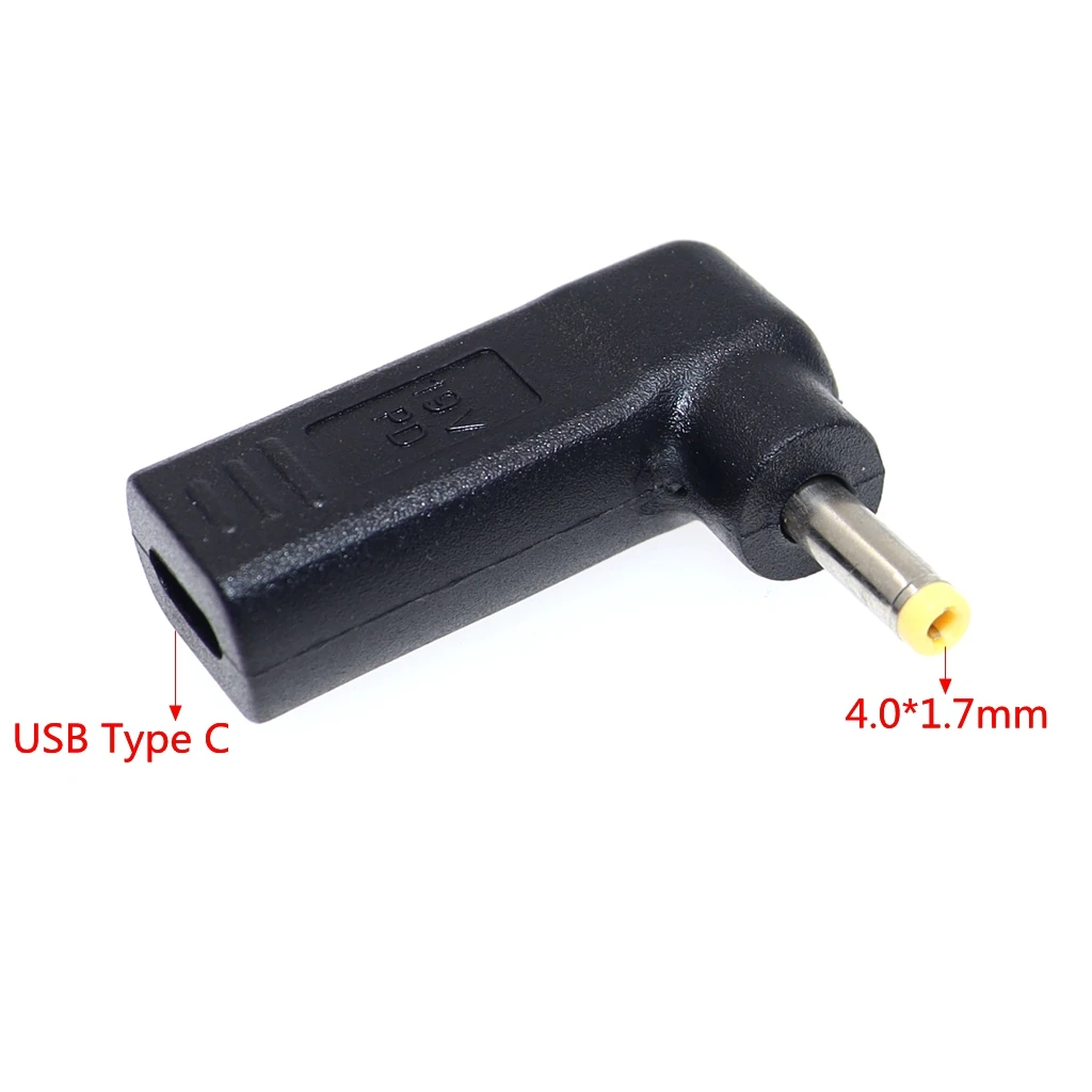 USB Type C Plug Dc Jack Power Adapter Converter USB-C Female to 4.0x1.7mm Male For Lenovo Laptop Adapter