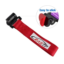 RASTP Universal Adjustable Racing Tow Eye Strap Decorative Tow Strap Bumper Trailer With Sticker BAG022-RAS