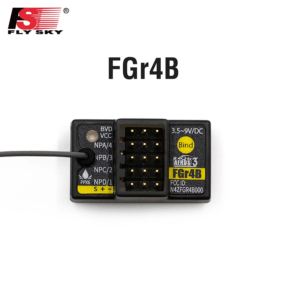 FlySky FGr4B 2,4G 4CH receptor PWM/PPM/i-bus/S.BUS/i-bus2 salida para transmisor PL18 NB4 NB4 Lite AFHDS 3