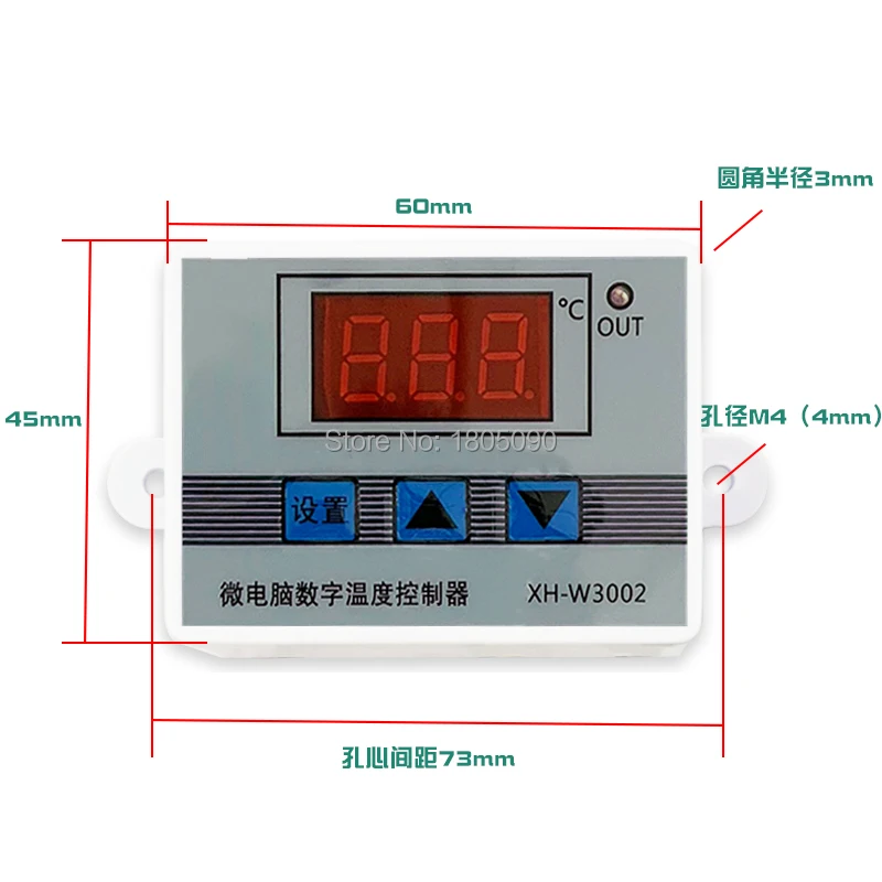 W3001 W3002 DC12V 24V AC110V-220V LED Digital Thermostat Temperature Controller Thermoregulator Heating Cooling Control