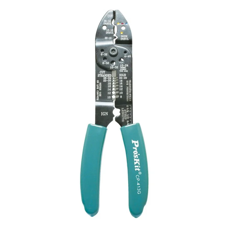 Proskit CP-413G 7-in-1 multifunctional electrician\'s pliers with stripping, cutting and crimping function needle-nose pliers