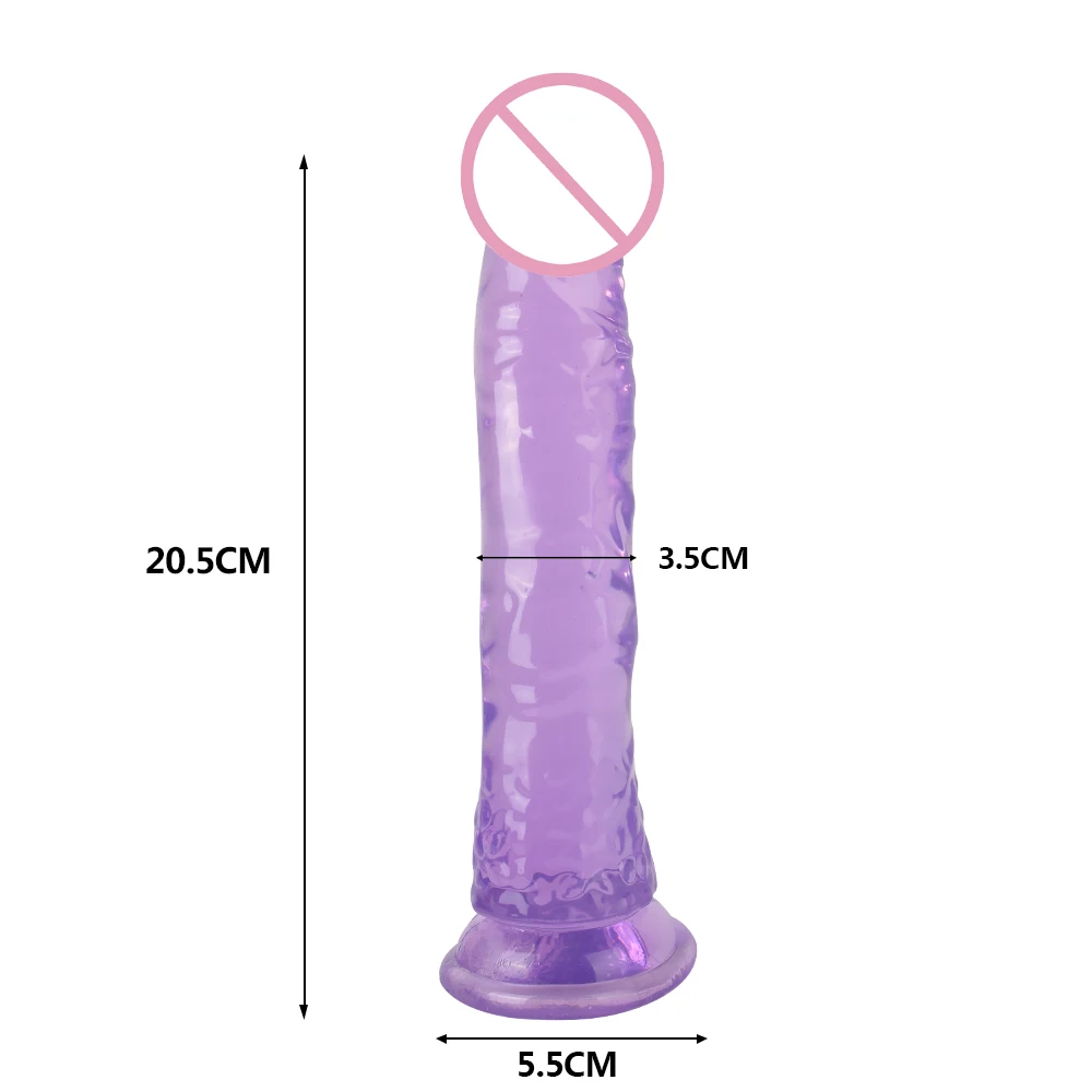 OLO Big Penis Anal Butt Plug Realistic Dildo Sex toys Female Masturbation Crystal Jelly Dildo For Couples With Suction Cup