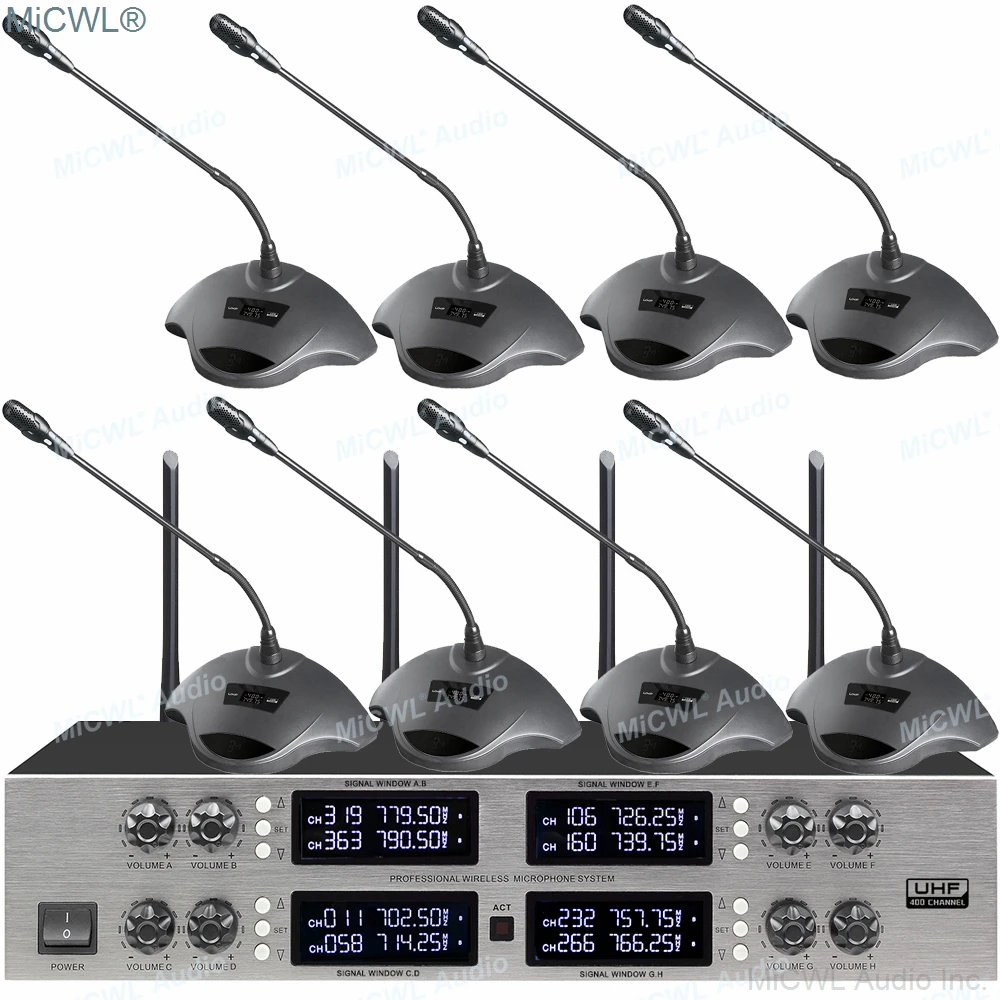 

High Quality CCS900 8 Desktop Gooseneck Digital Wireless Microphone Meeting Room Press Conference System