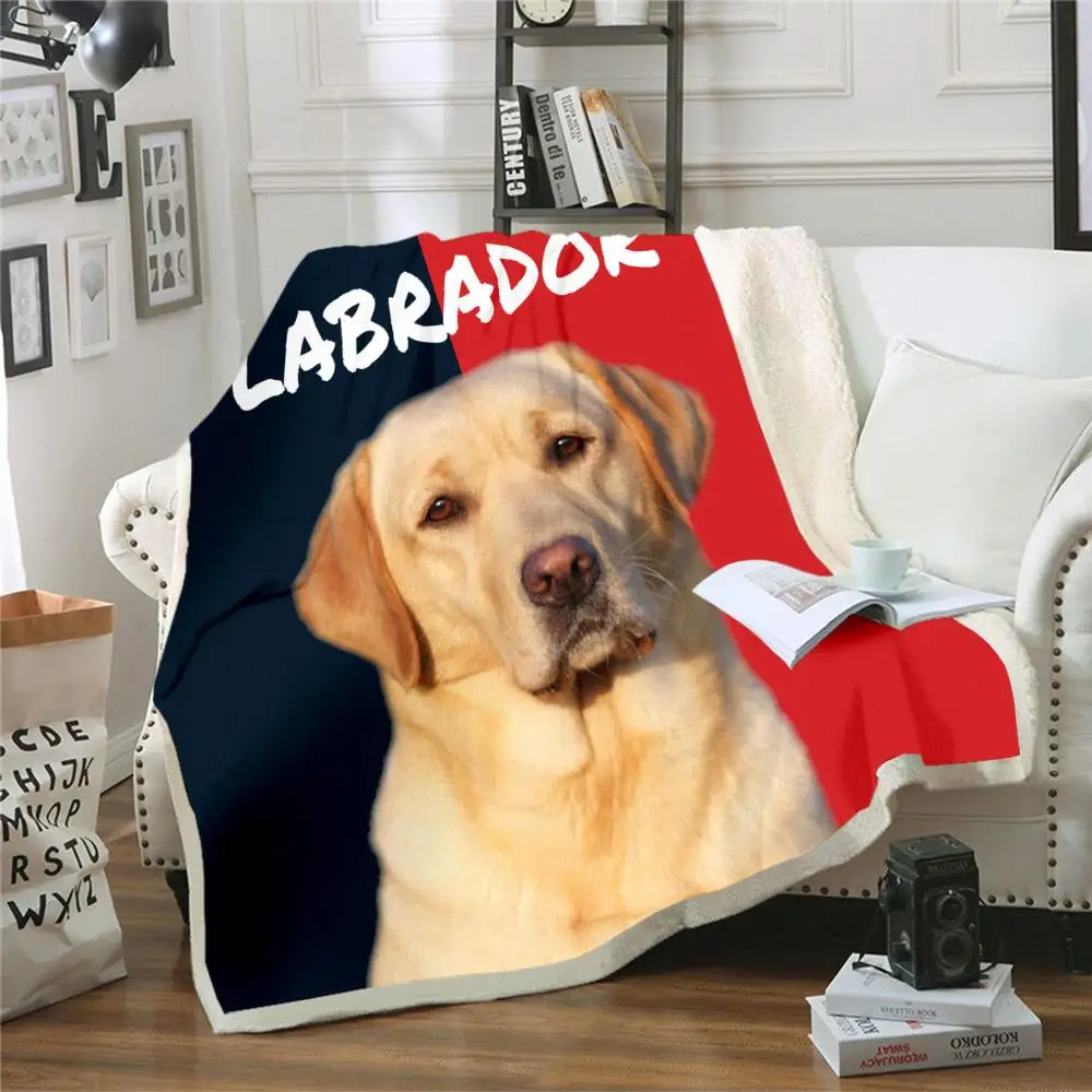 

CLOOCL Best Friend for Life Labrador Double Layer Blanket 3D Print Christmas Gift Office Party Blankets Hiking Picnic Blanket