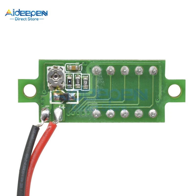 Imagem -06 - Led Voltímetro Digital Medidor de Tensão Detector de Volts Monitor Painel Tester Vermelho Verde dc 0100v 2.5v30v 0.28 12v 24v Peças