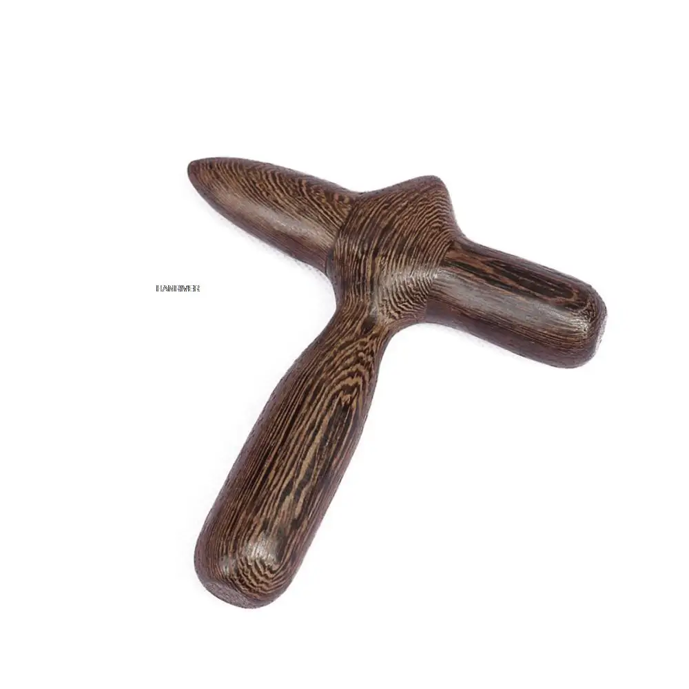 Fragrant wood rosewood wenge massager wooden trigeminal cross nose massage dog acupuncture stick massager