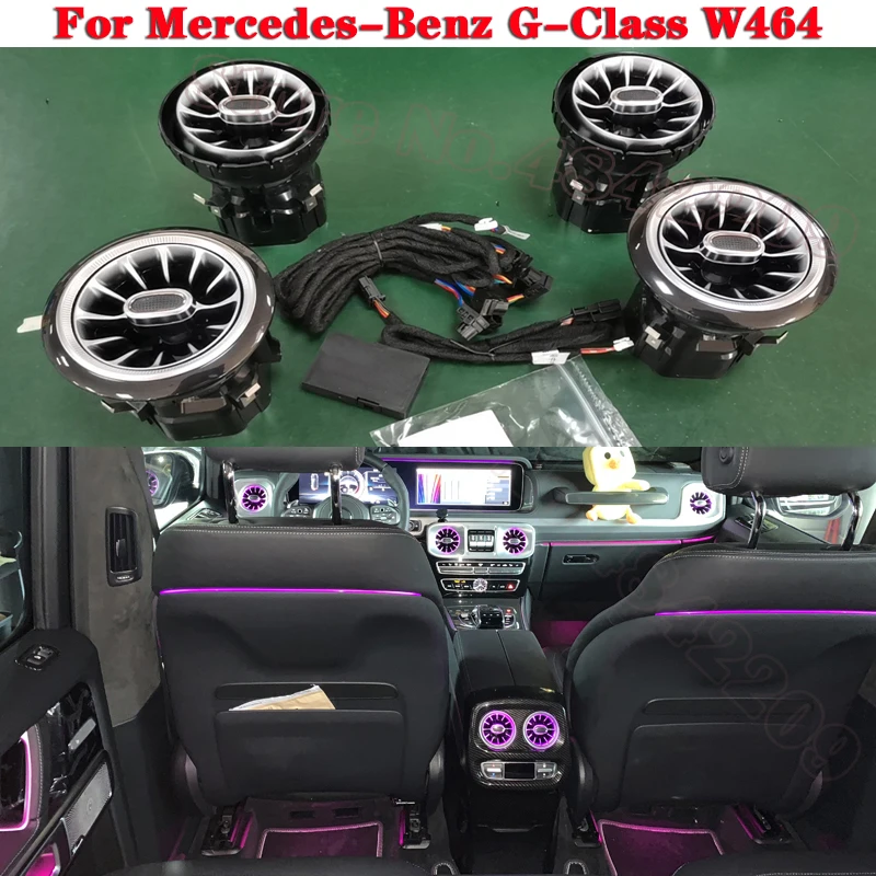 For Mercede-Benz G-Class W464 Car 8/64 Colors Ambient Light G63 G500 G550 Front AC Condition Air Outlet Turbo decorative Trim