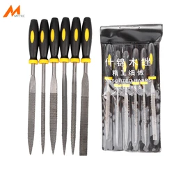 6pcs Wood Rasp Files Set ASSORTED RASPS Mini Needle Files Tool Flat Triangular SquareHalf-Round File 150/160/180mm Woodworking