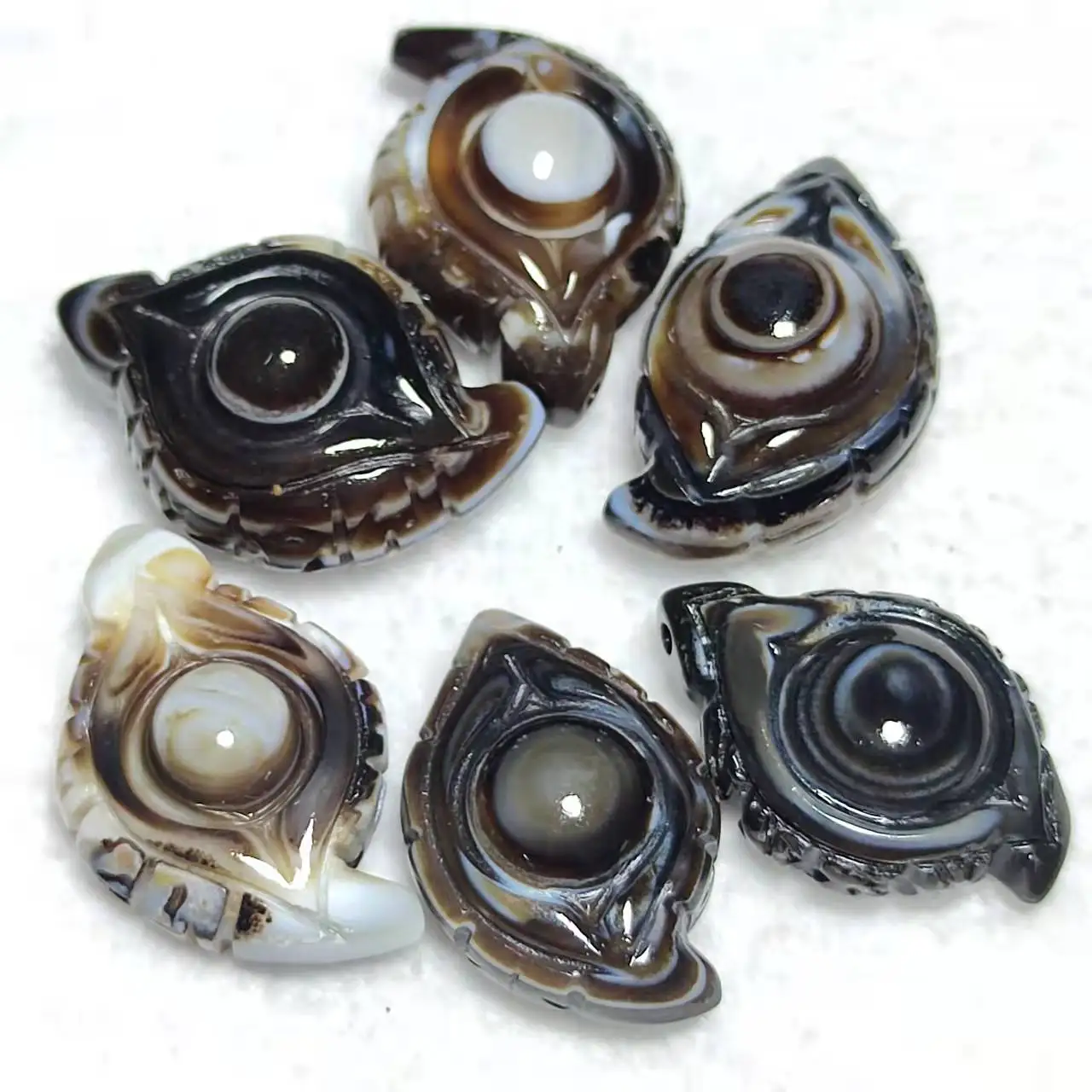 

1pcs 1lot Natural Agate Heaven Eyes Black and White Amulet Tibetan Dzi Beads Pendants for DIY Jewelry Making Great Gifts