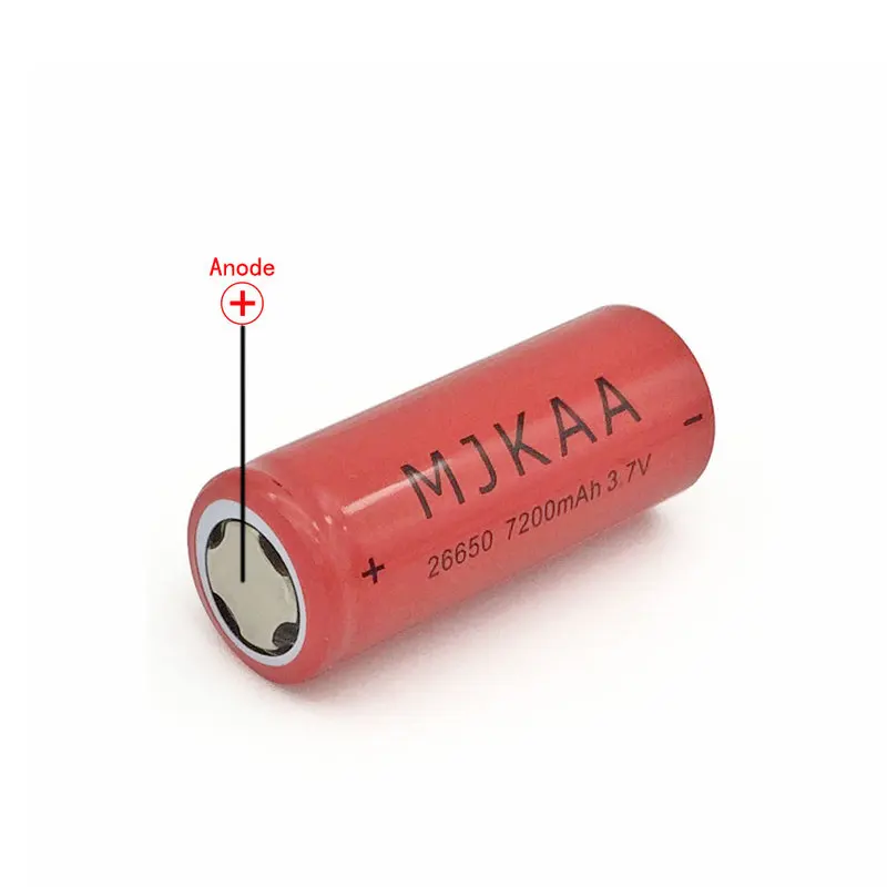 MJKAA 3/4/5/10pcs lot 26650 Lithium Batteries 7200mAh 3.7V Li-ion Rechargeable Battery For Flashlight Torch Power Bank