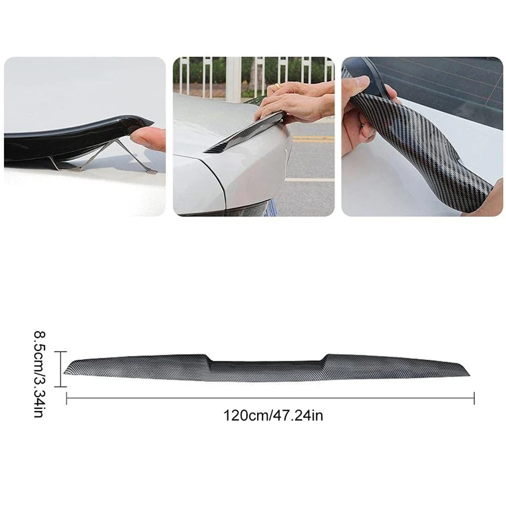 120CM Universal Car Wing Spoiler Rear Trunk Diffuser Wing Lip For Benz W204 For BMW F30 F80 F15 For Audi Q5 For Civic For Subaru