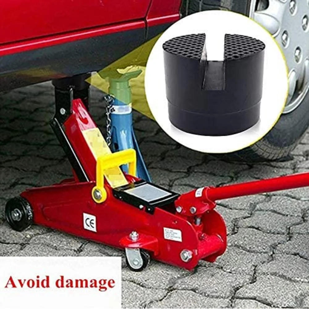 Universal Car Jack Rubber Pads Lift Jack Stand Pad Floor Slotted Car Jack Rubber Pad Frame Protector Adapter Jacking Tool