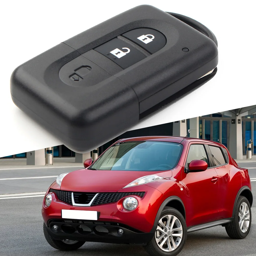 

Remote Auto key Shell Case Fob 2 Button for Nissan Micra Xtrail Qashqai Juke Duke Replacement Parts Black