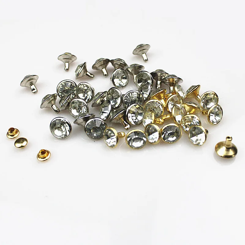 50/100/200Set Rhinestones Finishing Rivets DIY Crafts Garment Bag Leather Decorative Studs for Glass Rebutting Nail Drill Bits