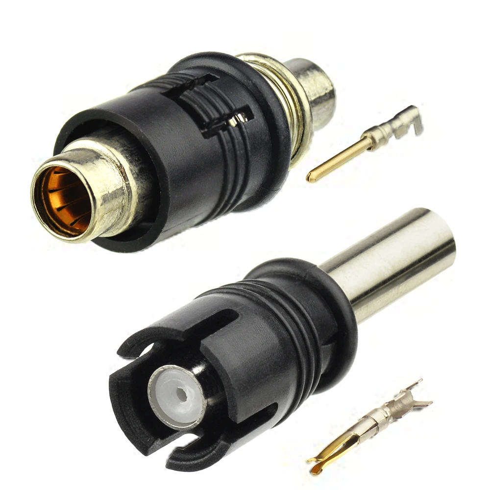 Eightwood RAKU RAST II 2 Male and Female 1 Set Car Radio Aerial Antenna Connector Crimping LMR-195 RG-58 Coaxial Cable Interface