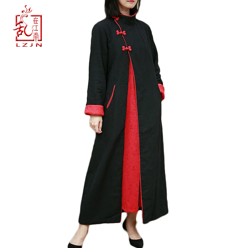 

LZJN Women Trench Coat 2019 Spring Autumn Faux Fur Lined Black Overcoat Blazer Elegant Long Cloak Coat High Quality Cape