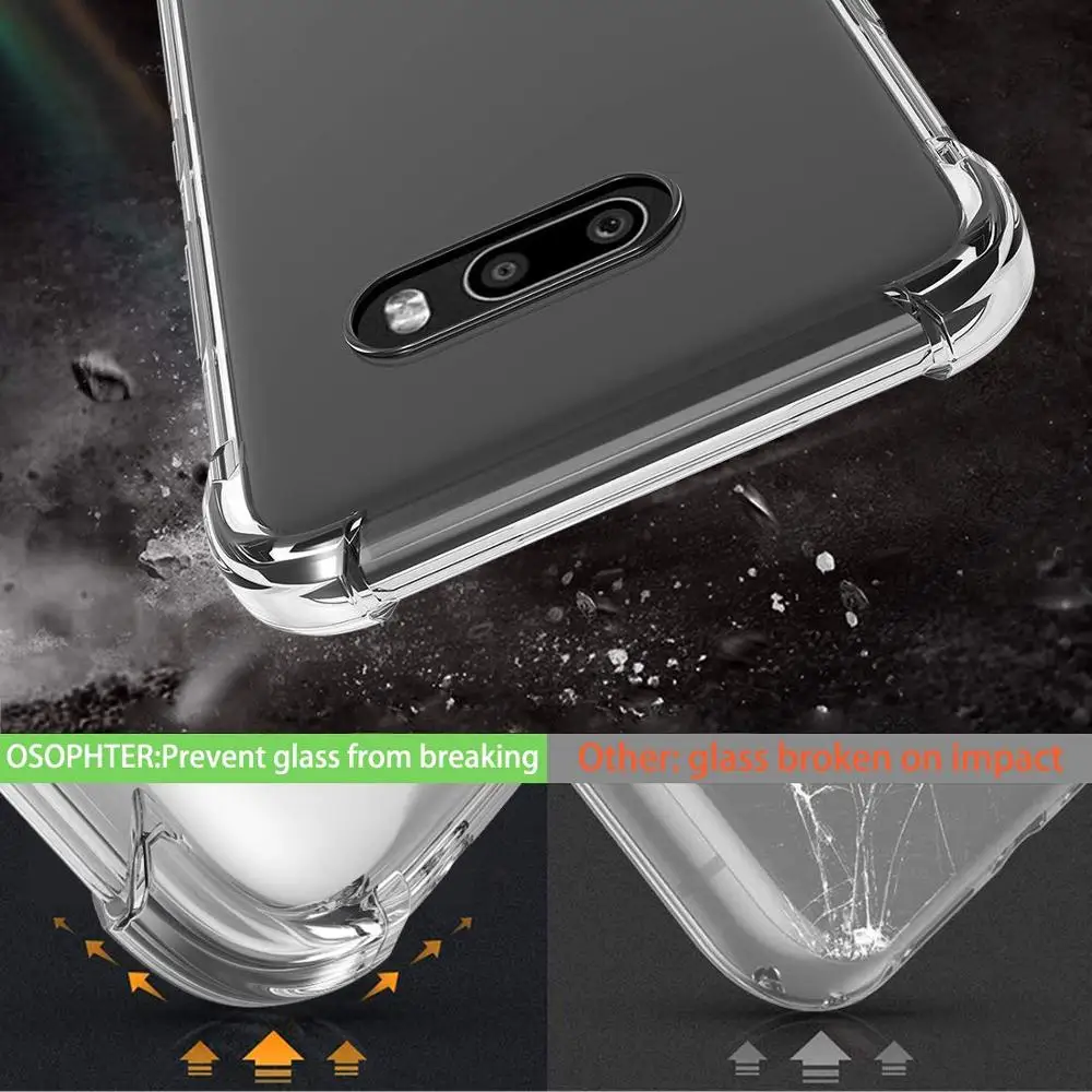 Crystal Soft Case For LG G8X ThinQ G8 Reiforced Corner Silicone Back Cover For LG V50S ThinQ V50 Rubber Bumper Protective Cases