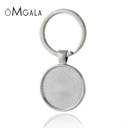 10pcs/lot 25mm Cabochon Blank Keychain Pendant Base Handmade Key Chain Keyring Fit 25mm Glass DIY Jewelry Making Accessories